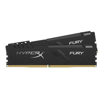 HyperX FURY - DDR4 - kit - 16 Go: 2 x 8 Go - DIMM 288 broches - 3200 MHz / PC4-25600 - CL16 - 1.35 V - mémoire sans tampon - non ECC - noir - 1