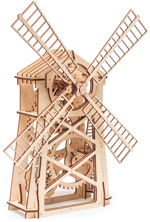 Wood Trick construction d'un modèle en bois Moulin 3D 40 cm naturel 80  pièces - Autres jeux de construction - Achat & prix