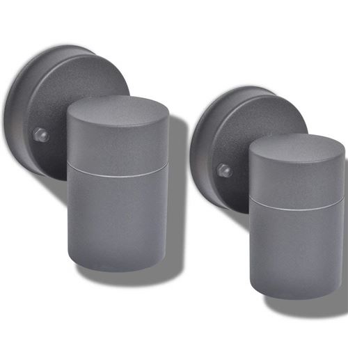 vidaXL Wandlamp buiten neerwaarts RVS 2 st