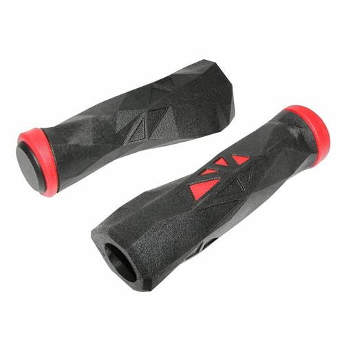 Poignee vtt newton probike noir-rouge l130mm (paire)