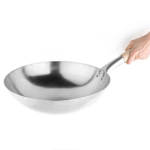 Wok conique en acier doux