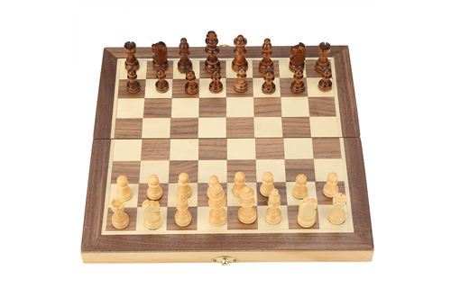 ROCK Jeu d'échecs magnétique en bois pliable