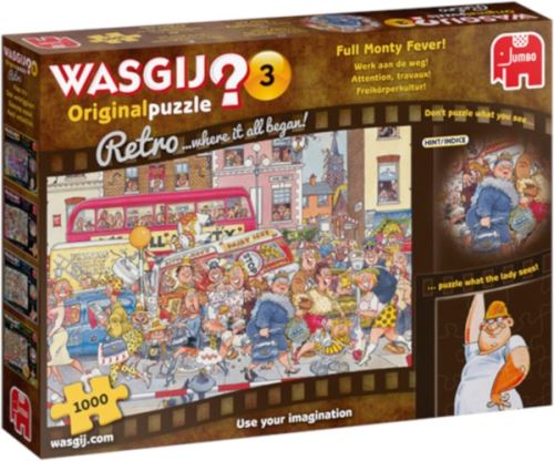Jumbo puzzle Wasgij Retro Original 3 Travaillez en chemin ! 1000 pièces