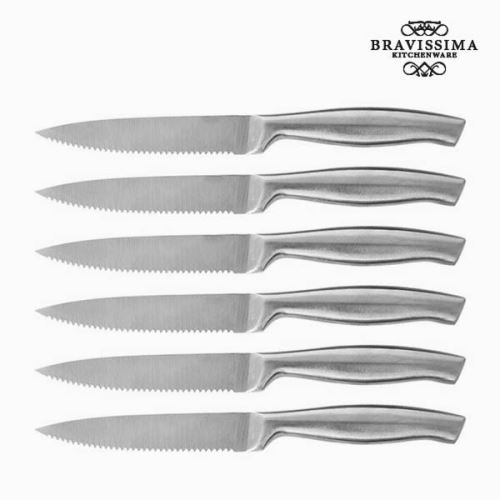 Lot de 6 couteaux en acier inoxydable - Couteaux professionnels pour la cuisine et viande
