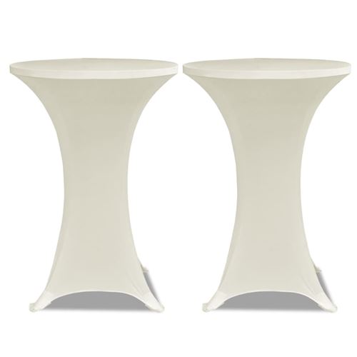 Statafelhoes Stretch Ø70cm Crème (2 stuks)