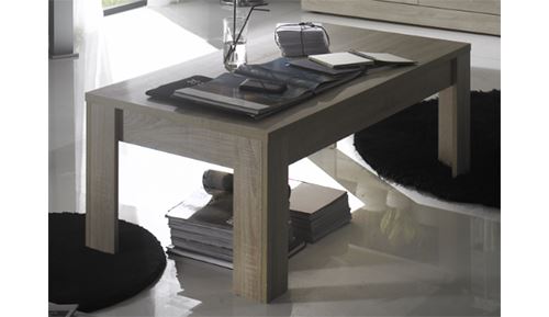 Table basse finition chêne brossé 122 cm rustica