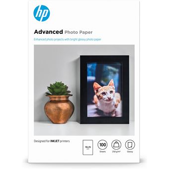Papier Photo HP Advanced Brillant A4 250g/m² - Pack 25 Feuilles - Couleurs Éclatantes