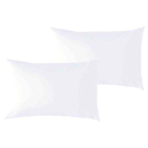 Lot de 2 taies d'oreiller bébé coton bio blanc 40x60