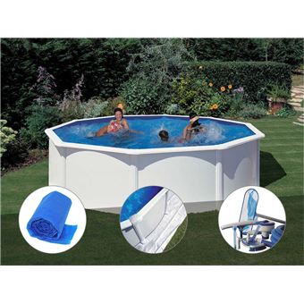 Kit Piscine Acier Blanc Gre Fidji Ronde 4 80 X 1 22 M Bache A Bulles Tapis De Sol Kit D Entretien Piscine Achat Prix Fnac