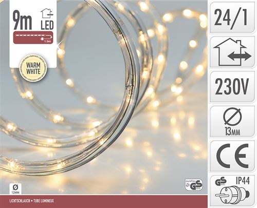 Tuyau d'éclairage LED 9 mètres blanc chaud