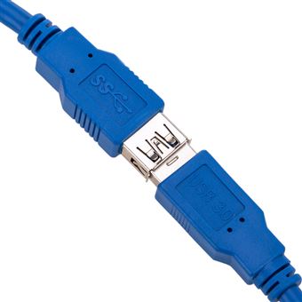 Câble Cordon Rallonge USB 3.0 Mâle à Femelle - 5M Neuf - Usb 3 extension  Bleu 5m