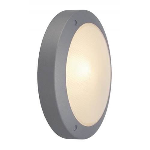BULAN applique, ronde, gris argent, E14, max. 60W, verre satiné - Slv - Gris argent