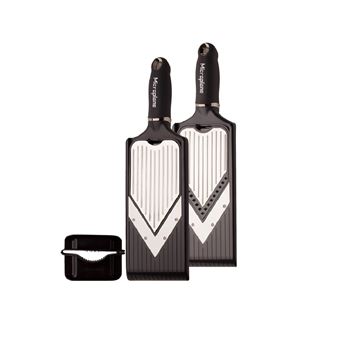 Mandoline en V avec double lames noir - Microplane - Noir - Plastique - 1