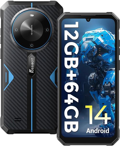 Smartphone Fossibot F105 bleu 6.745 RAM 4 Go stockage 64 Go