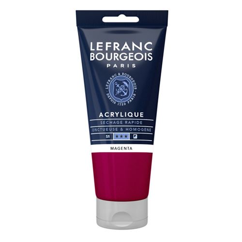 Lefranc Bourgeois - Peinture - peinture acrylique - magenta - semi-opaque - satin - fine - 80 ml