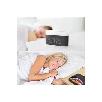 Réveil Numérique PDKUAI B781 Avec Chargeur Sans Fil 15W, Veilleuse LED Et Température