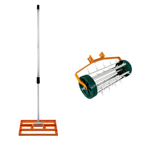 Monstershop Scarificateur et Niveleur de Pelouse 50 cm Orange