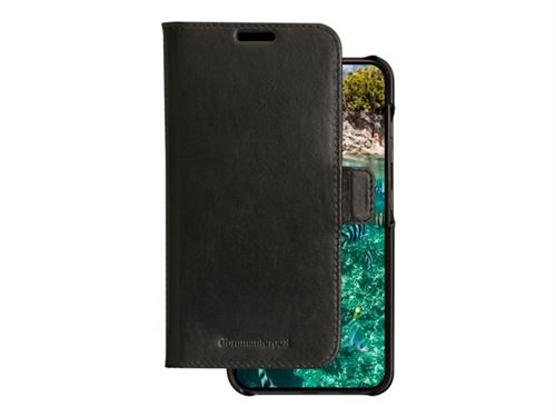 dbramante1928 Lynge - Étui à rabat pour téléphone portable - cuir durable pleine fleur grainé - noir - pour Samsung Galaxy S23