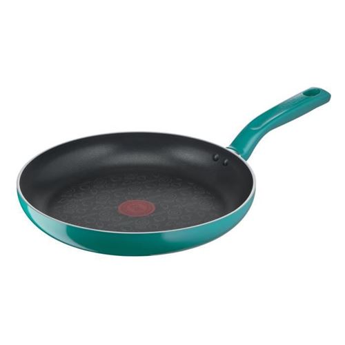 CHEFCLUB BY TEFAL G8040604 Poele 28 cm bleu canard, revetement antiadhesif, compatible tous feux dont induction.