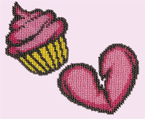 Cupcake. Heart, Perlenstickset - Miniart Crafts