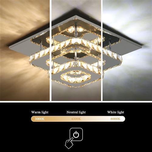 Lampe de plafond à LED en cristal luminaire moderne pour salon