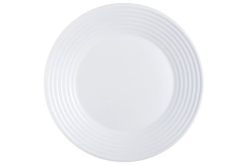 Luminarc Harena - Assiette plate - 27cm - Blanc - Verre - (lot de 6)