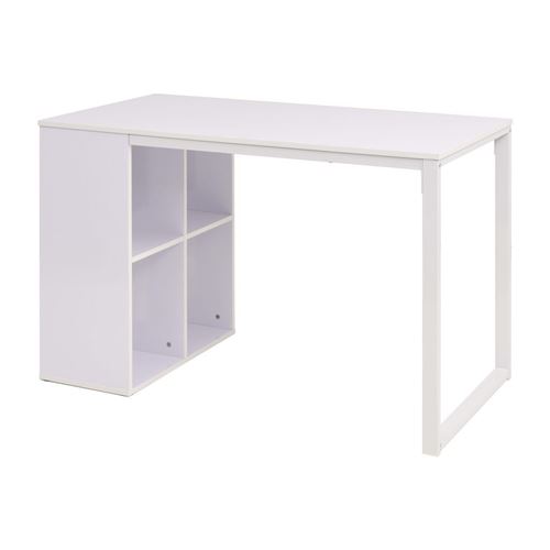 Bureau table meuble travail informatique écriture 120 cm blanc