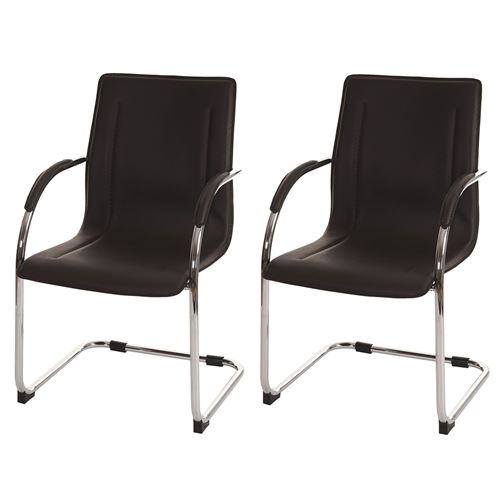Mendler Gris Lot De 2 Chaise Interieur Non Pliable H. 93 Cm En Acier - Image 3