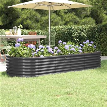 Lit surélevé de jardin Acier enduit de poudre Anthracite - 1