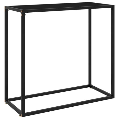 Vidaxl Noir Table Console 80X35x75 Cm Verre Trempé - Image 3