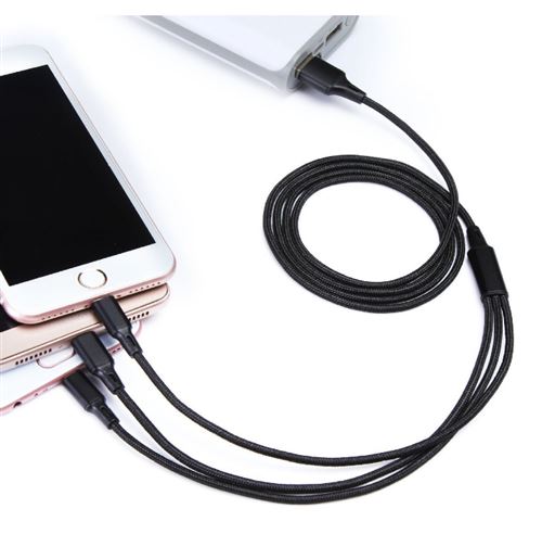15% sur CABLING® Multi Chargeur USB câble de données IP, Micro USB et Type C  3 In1charging câble 3 A Chargement Rapide Câbles de données - Chargeur pour  téléphone mobile - Achat & prix