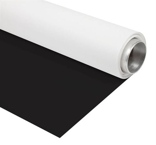 BRESSER Fond vinyle noir/blanc sur rouleau 1,35x6m