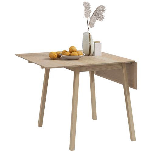 Non Communiqué Beige Table À Manger Pliante Un Abattant - 3,4 Personnes - Bois De Pin Naturel