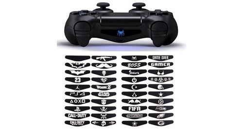 Stickers x40 pour manette playstation 4 ps4 led bar lumineuse skin autocollants reutilisable