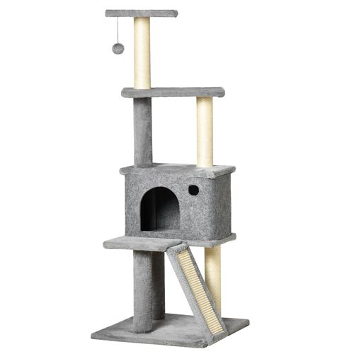 Comparer les prix de Arbre à chat centre d'activités multi-équipé griffoirs grattoir jeu boule suspendue niche housse amovible plateformes gris