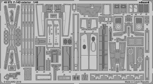 F-14d Exterior For Tamiya - 1:48e - Eduard Accessories