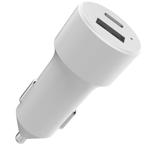 Accezz Car Charger Chargeur de voiture Power Delivery 20 Watt Blanc