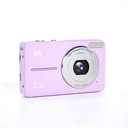 Appareil Photo Num&eacute;rique 4K 48MP - Zoom 18x - Carte 32GB Incluse - Compact 2,8"" - violet