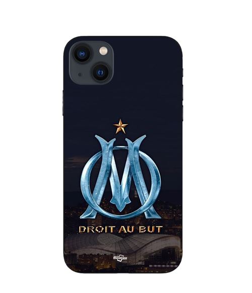Funda Maniacase para Iphone 13 logo OM azul y dorado negro