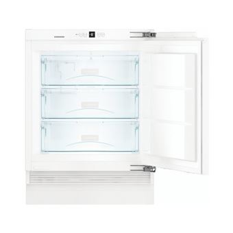 Ce congelateur Integrable SmartFrost propose un volume utile de 95L pour une autonomie de 10,05h, sur une hauteur de niche de 82 cm, a installer sous plan de travail.