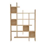 Bibliothèque en bois "Manco" - 122 x 25 x 188 cm - Chêne