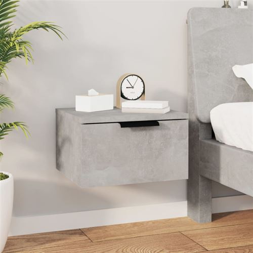 VIDAXL - Table de chevet murale - Gris béton - 34x30x20 cm - Image 2