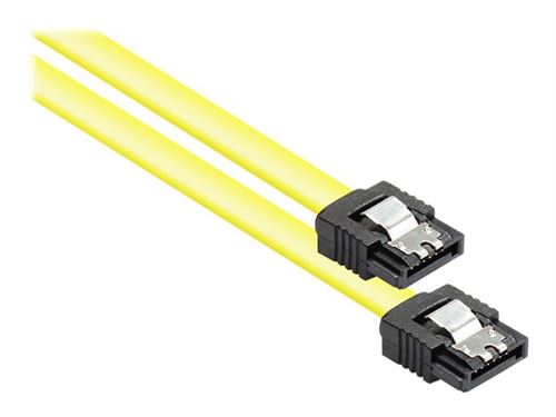 Good Connections - Câble SATA - Serial ATA 150/300/600 - SATA (M) pour SATA (M) - 70 cm - plat - jaune