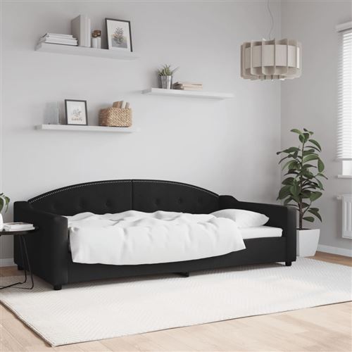 vidaXL - Canapé-lit - 100 x 200 cm - Noir - Image 2