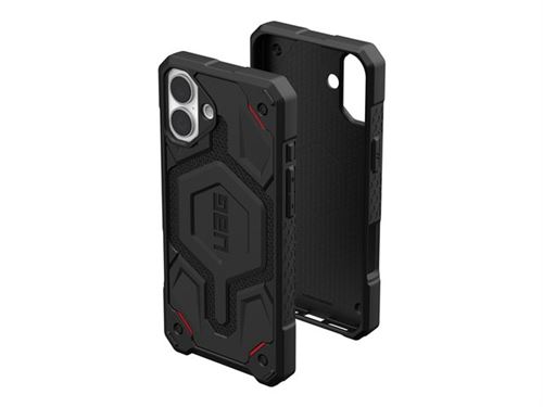 UAG Monarch Pro Kevlar Series - Coque de protection pour téléphone portable - robuste - compatibilité avec MagSafe - polycarbonate, DuPont Kevlar, caoutchouc - noir kevlar - pour Apple iPhone 16 Plus