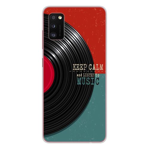 Coque en silicone imprimée compatible Samsung Galaxy A41 Keep calm