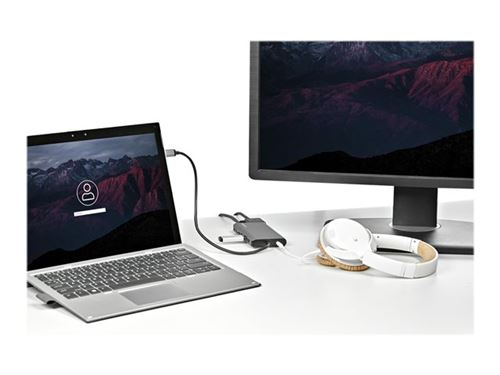 StarTech.com USB C Multiport Adapter, USB-C Mini Travel Dock with 4K HDMI or 1080p VGA, 3x USB 3.0 Hub, SD, GbE, Audio, 100W PD Pass-Through, Portable Docking Station for Laptop/Tablet - USB 3.0 Mini Dock - Dockingstation - USB-C - VGA, HDMI - GigE