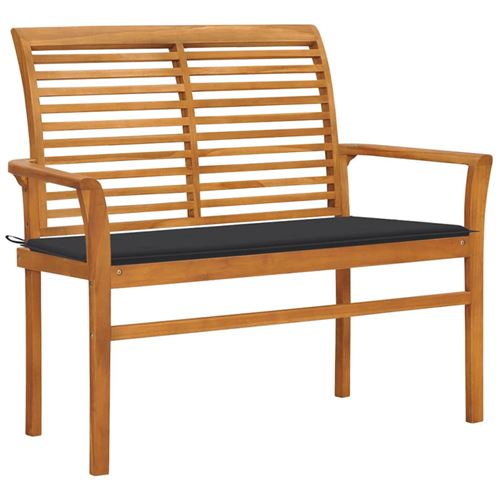 Vidaxl Banc De Jardin Et Coussin - Teck Anthracite - Image 3