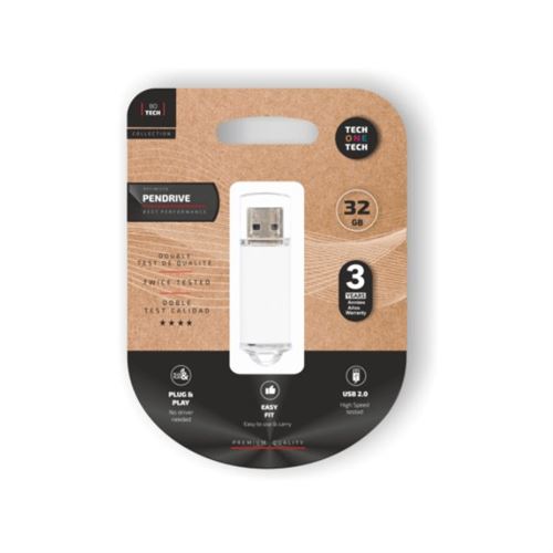 Tech One Tech Blanche Techonetech Clé Usb Tech Basic Mémoire Usb 2.0 32 Go - Image 3