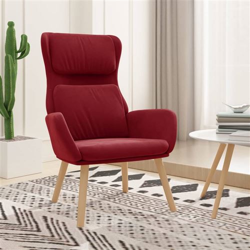 Non Communiqué Rouge Vidaxl Chaise De Relaxation Siège De Salon Meuble De Salle De Séjour Chaise De Salon Fauteuil De Relaxation Intérieur Bordeaux Velours